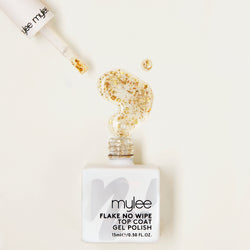 Mylee Gold Flake No Wipe Top Coat Gel Polish 15ml