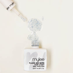 Mylee Silver Flake No Wipe Top Coat Gel Polish 15ml