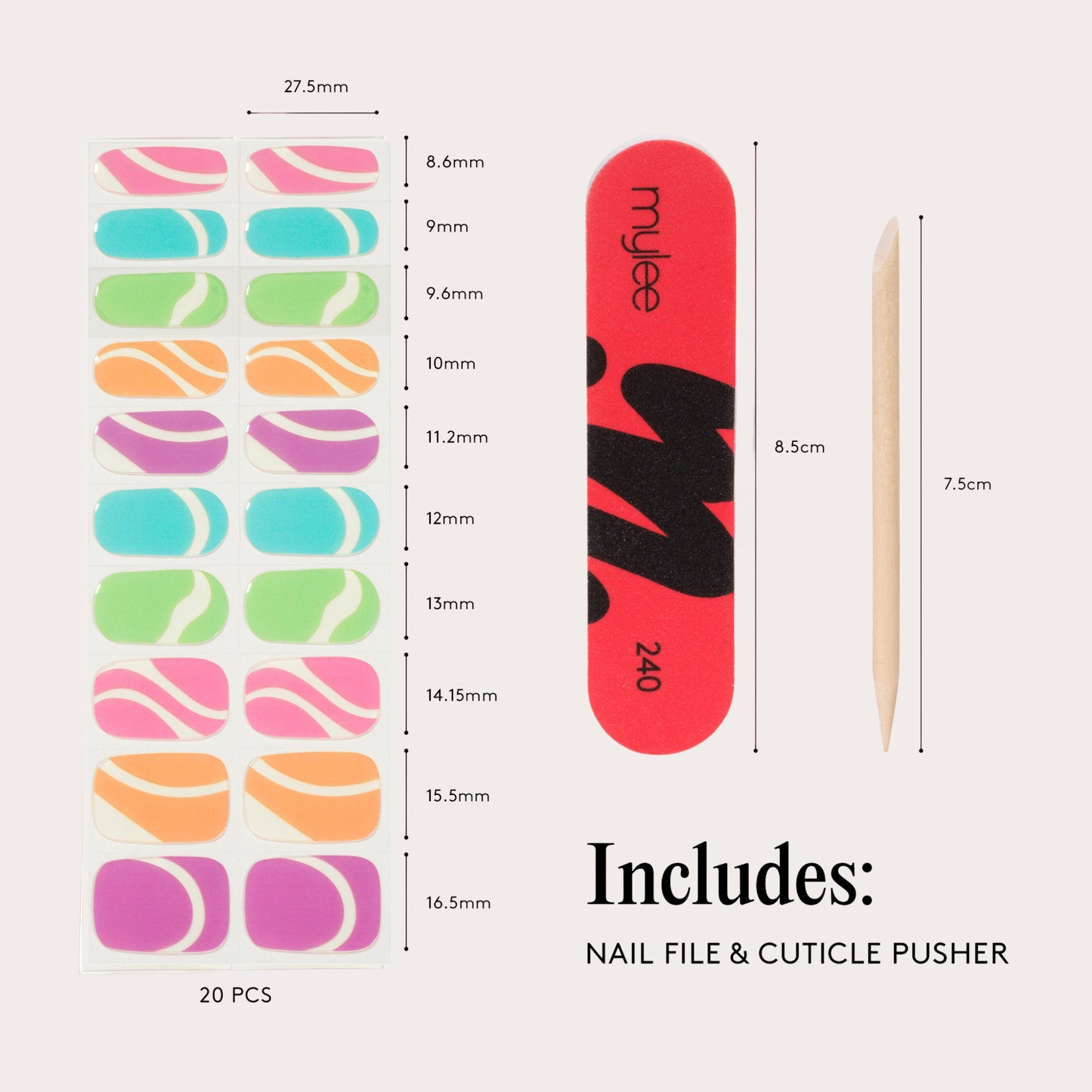 Mylee Gel Nail Wraps - Love-Love