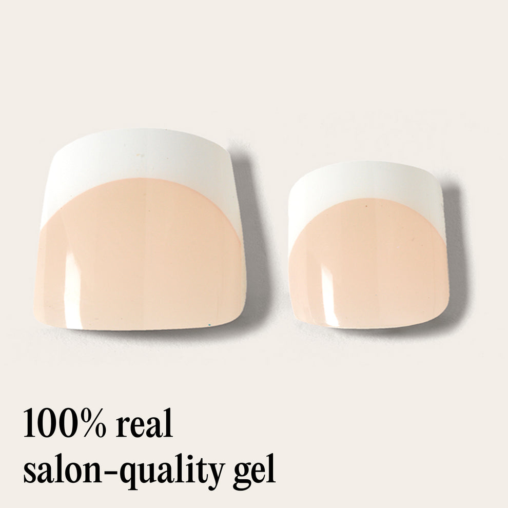 Mylee Gel Nail Wraps - Short Nail Bed French
