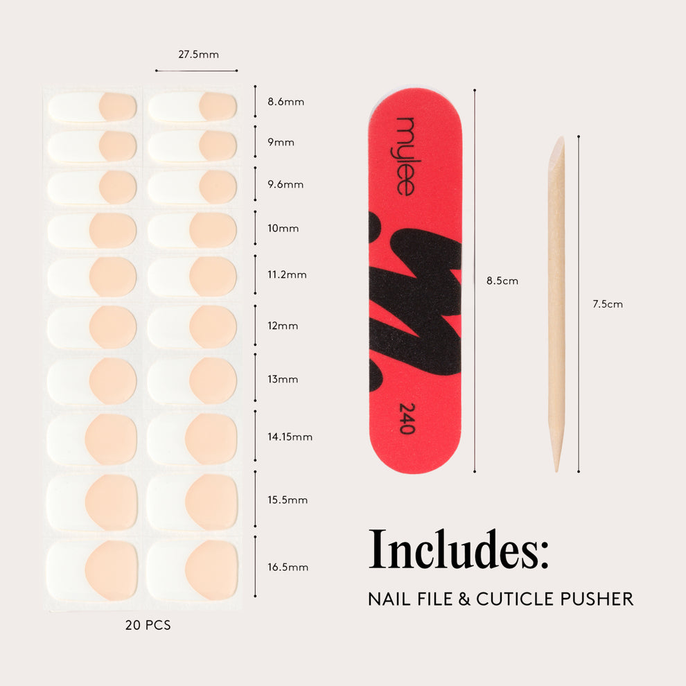 Mylee Gel Nail Wraps - French