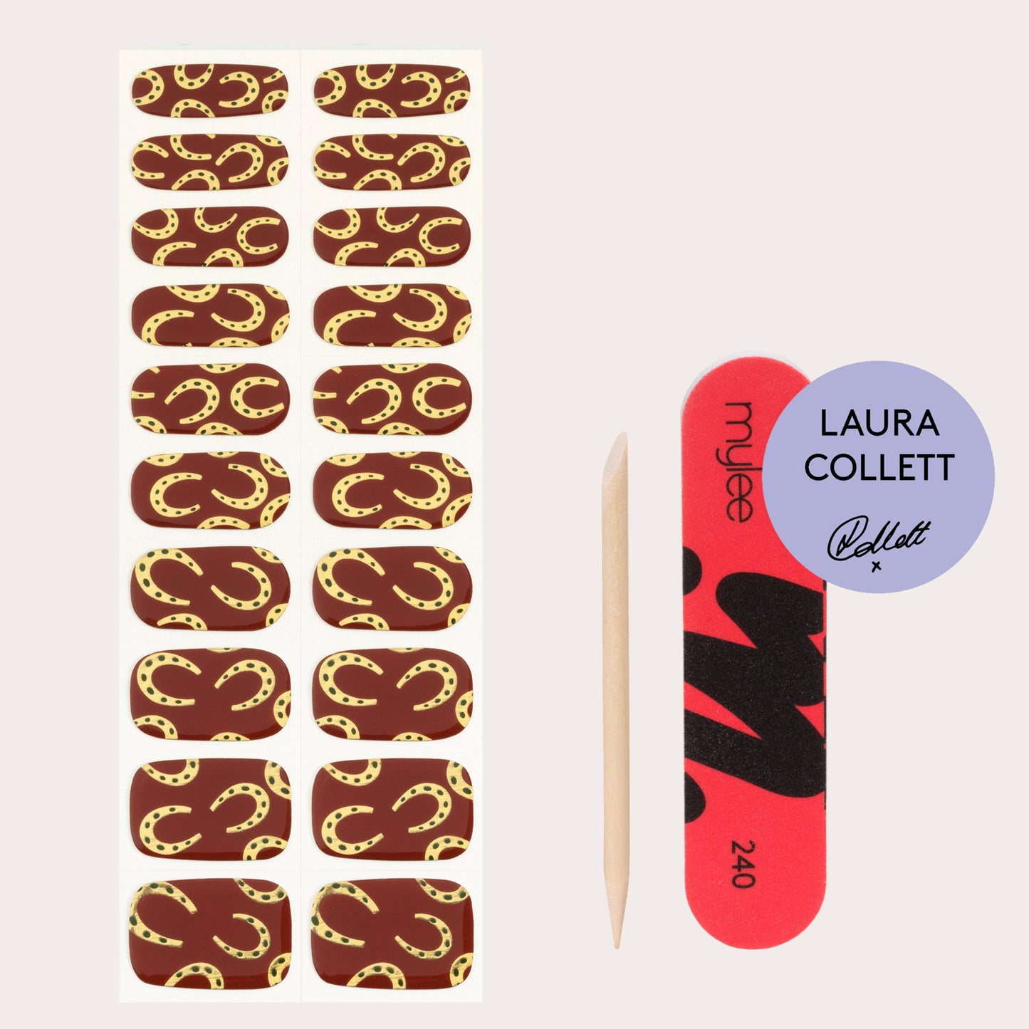 Mylee x Laura Collett Golden Gallop Gel Nail Wraps
