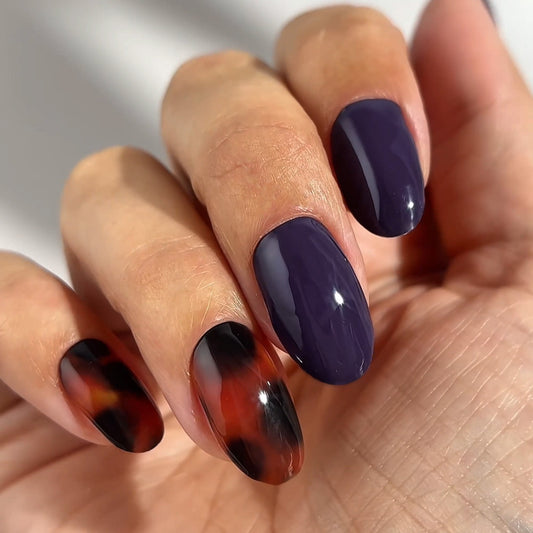 Mylee Gel Nail Wraps - Mulberry Clash