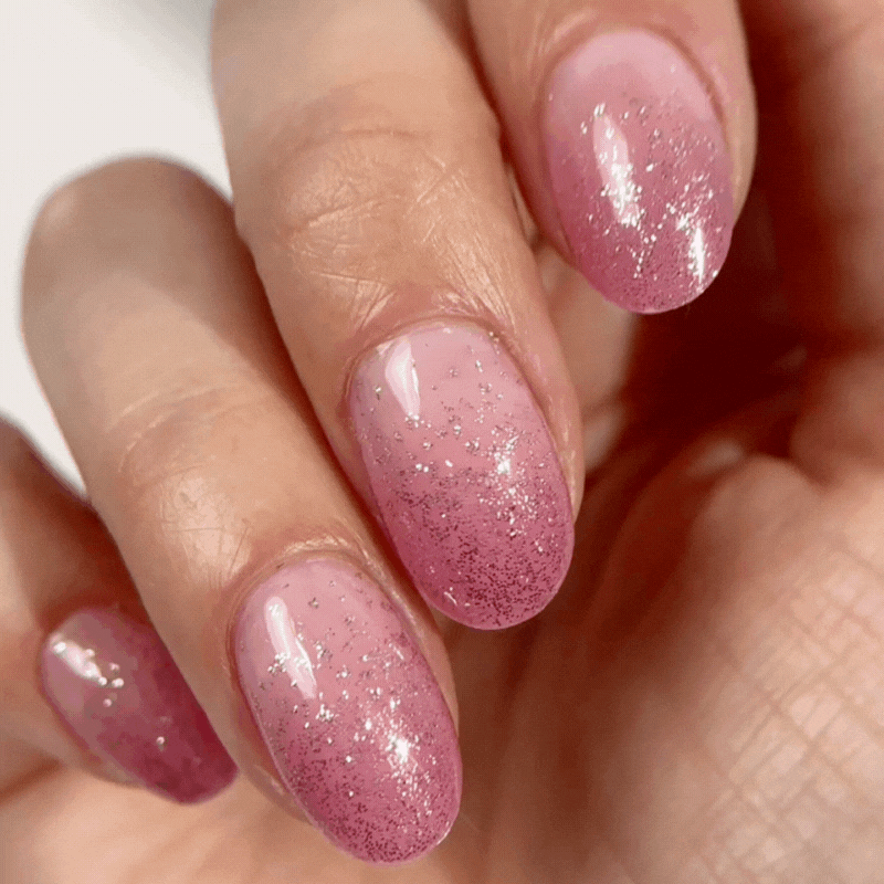 Mylee Pink Stardust Gel Nail Wraps
