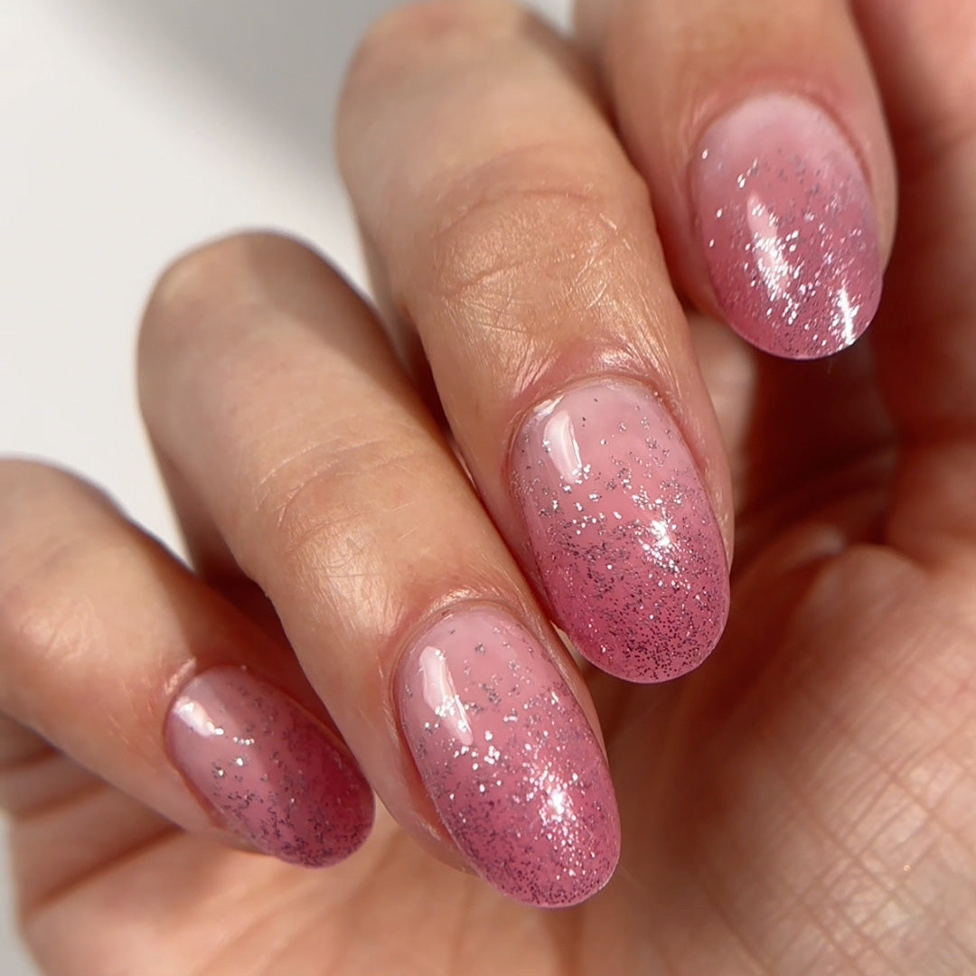 Mylee Pink Stardust Gel Nail Wraps