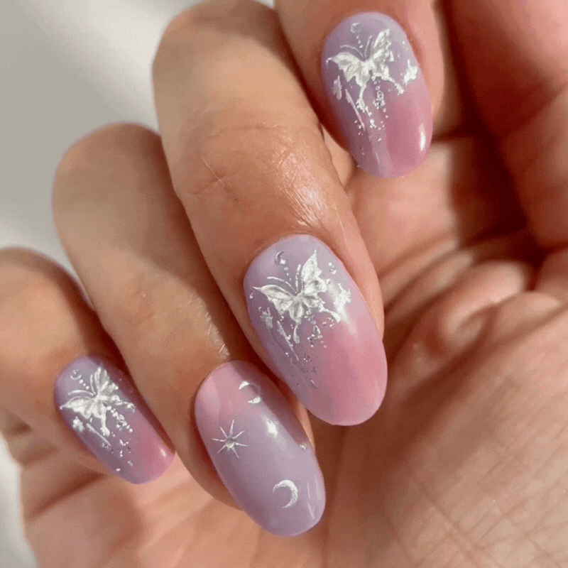 Mylee Purple Haze Gel Nail Wraps