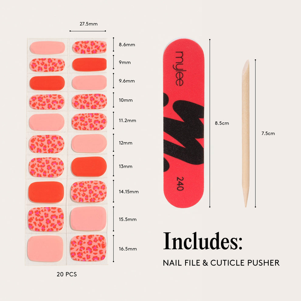 Mylee Red Hot Spots Gel Nail Wraps