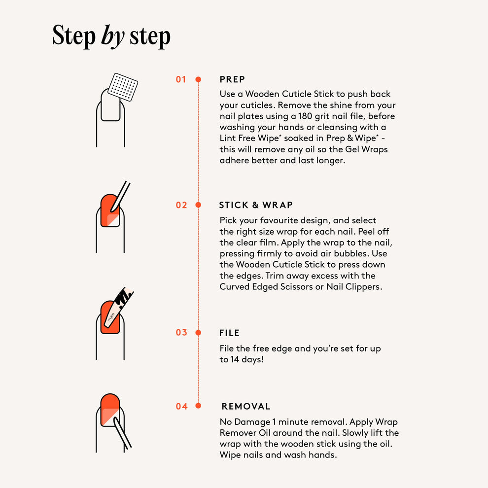 Mylee Gel Nail Wraps - As Red As It Gets