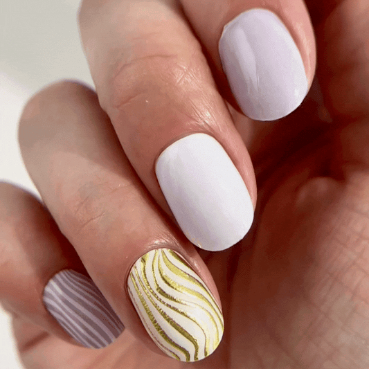 Mylee Gel Nail Wraps - Silver Safari