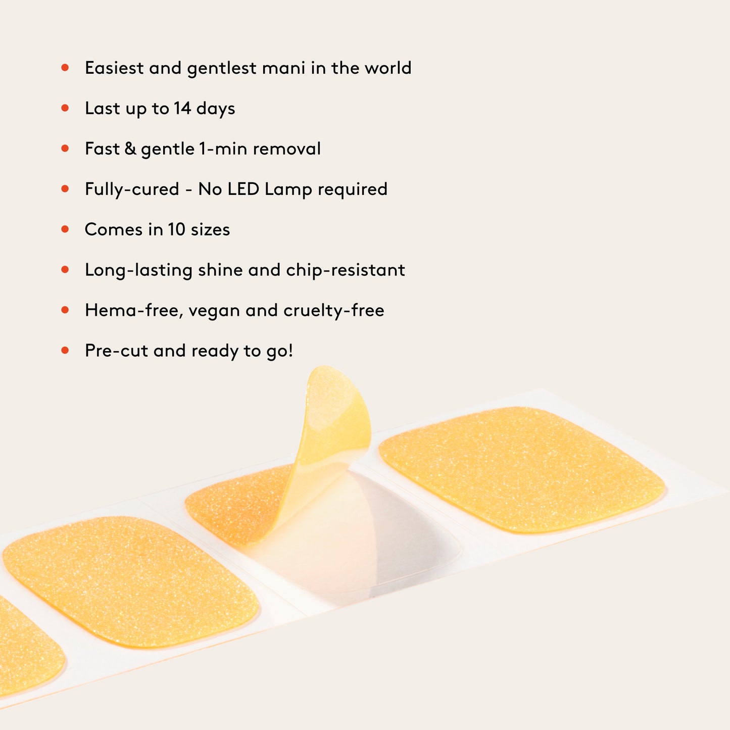 Mylee Gel Nail Wraps - French Marigold