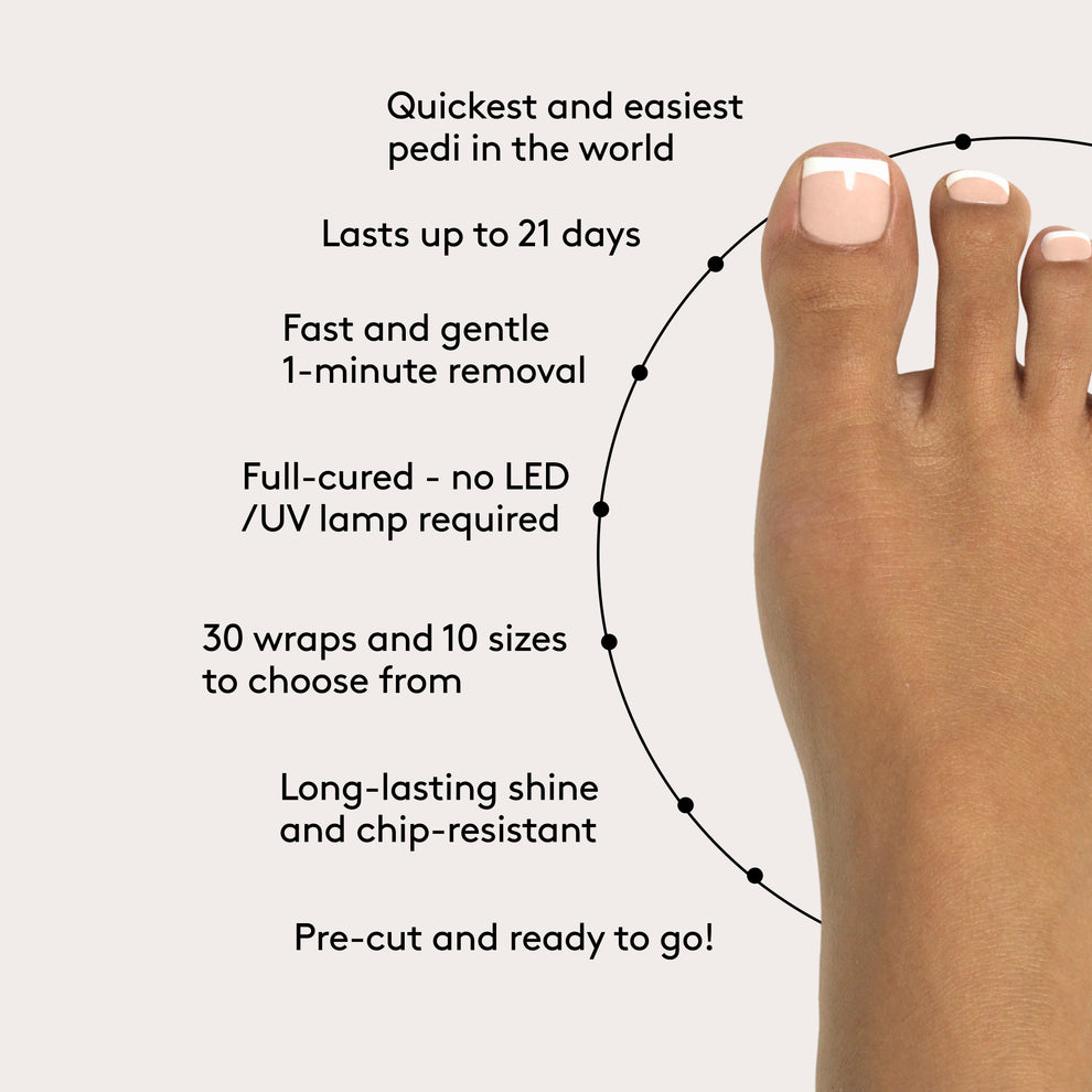 Mylee Gel Toe Wraps - French Tip