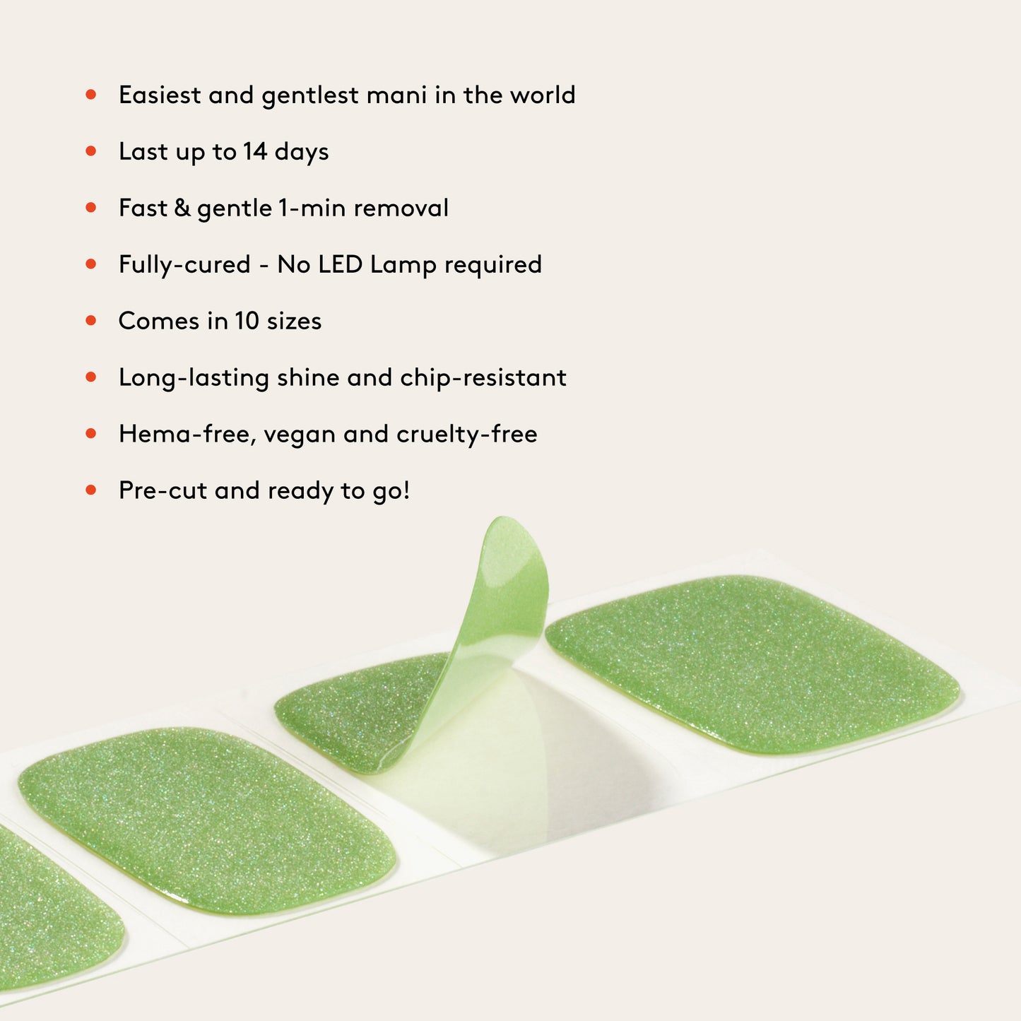 Mylee Gel Nail Wraps - Pistachio Macaron