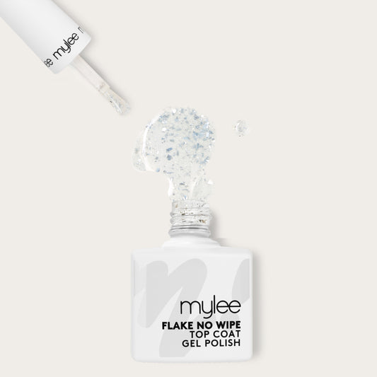 Mylee Silver Flake No Wipe Top Coat Gel Nail Polish 15ml