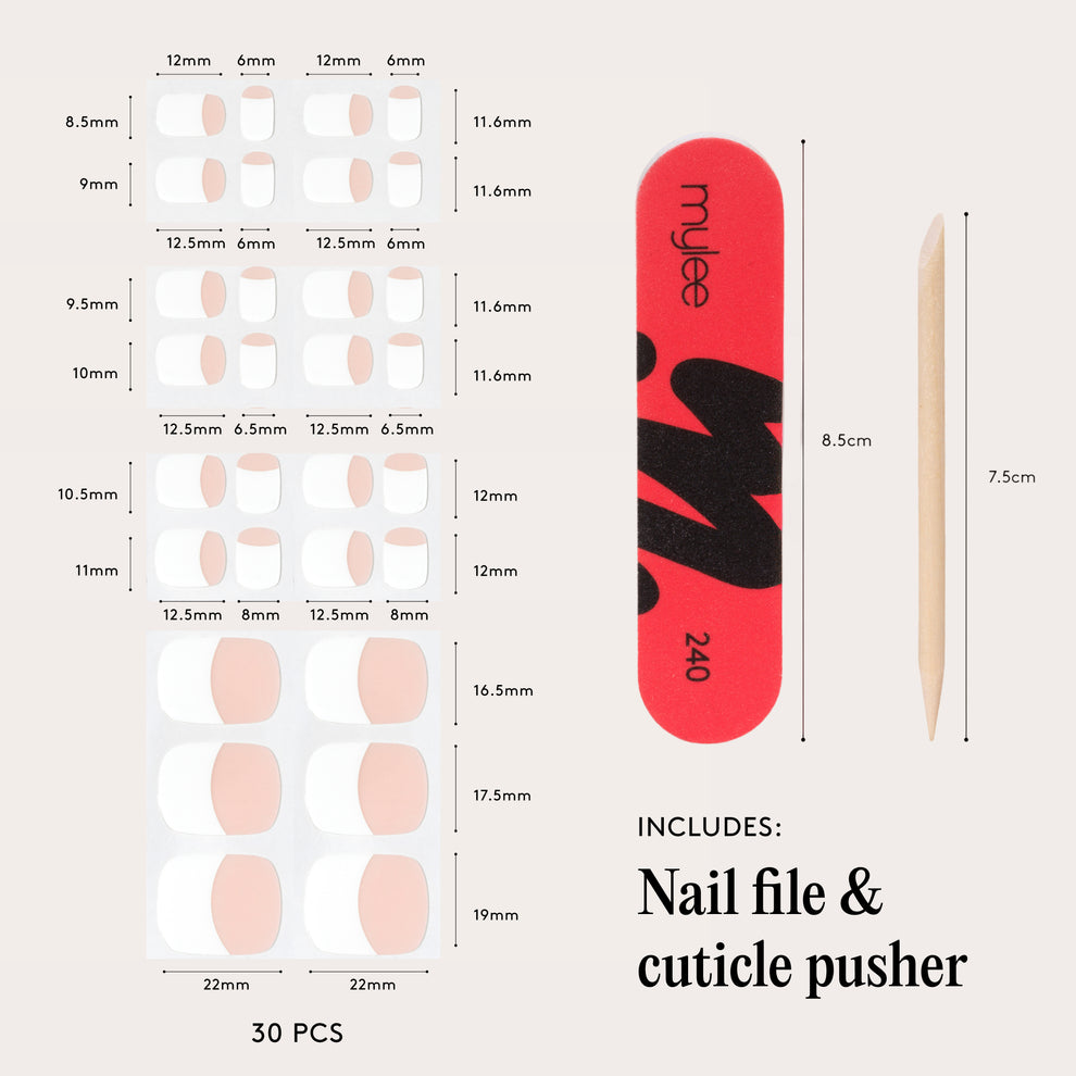 Mylee Gel Toe Wraps - French Tip
