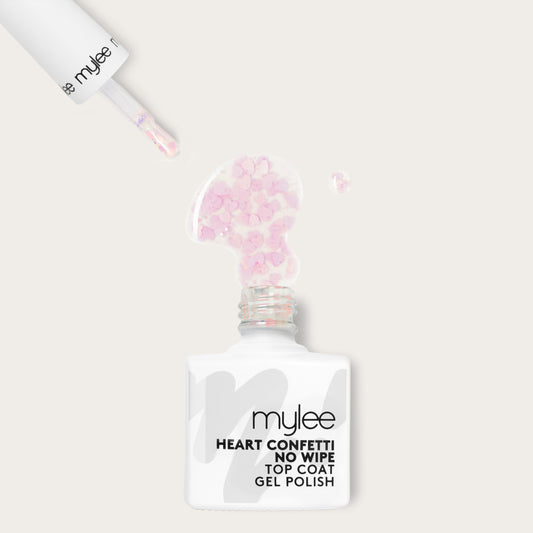 Mylee Heart Confetti No Wipe Top Coat 15ml