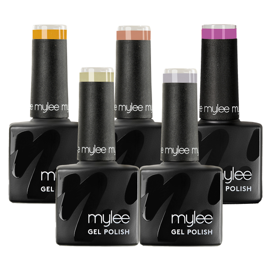 Mylee Gel Nail Polish Free Kit Bundle - 5 Colours