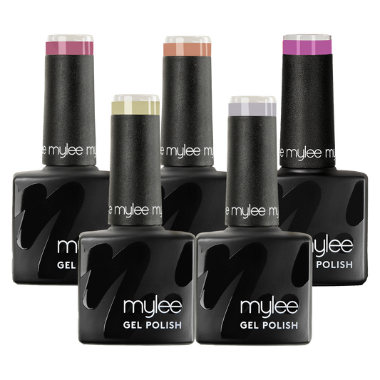Mylee Gel Nail Polish Free Kit Bundle - 5 Colours (10ml Each)